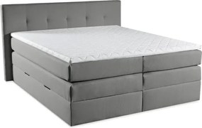 Kontinentálna boxspring posteľ AMBER, 200x180, sivá (barell 83)