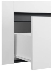 Bielo–antracitová závesná skrinka pod umývadlo 80x53 cm Wisla – Støraa