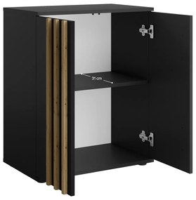 Skrinka TOLIS 2D, čierna