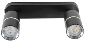 Bodové svietidlo BAMBOO 2xGU10/10W/230V čierna