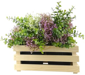 AMADEA Drevený obal na dva kvetináče, 32x17x15cm, drevený kvetináč Český výrobok