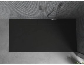 Mexen Egon, SMC obdĺžniková sprchová vanička 200 x 80 cm, čierna, 4R708020