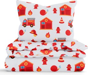 Bavlnené obliečky Renforcé do postieľky - Hasiči