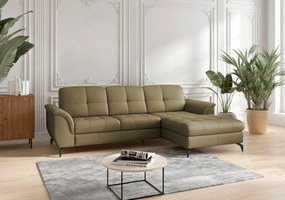 XXXLutz ROHOVÁ SEDAČKA, textil, koža, olivovozelená Sit & More - Sedačky - 000144016367