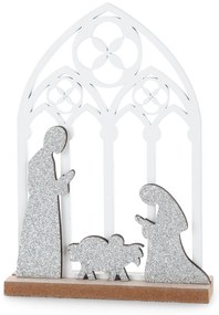 VIANOČNÁ DEKORÁCIA FAMILY SADA 6KS 13X18 CM BIELA