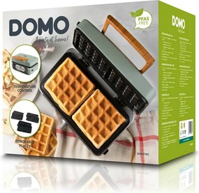 DOMO DO9276C sendvičovač 3v1, matná zelená