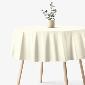 Goldea okrúhly teflónový obrus - smotanový Ø 110 cm