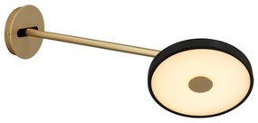 Čierne LED nástenné svietidlo so stmievačom ø 15 cm Asteria Wall Long – UMAGE