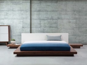 Manželská posteľ 160x200 cm Zina (biela) (s LED osvetlením). Vlastná spoľahlivá doprava až k Vám domov. 1035505