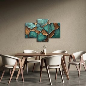 Obraz - Zeleno-zlatá maľba (90x60 cm)