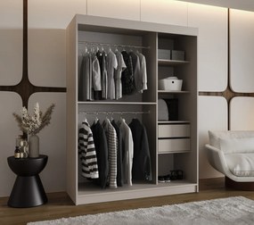 Šatníková skriňa 150 cm Lulu (kašmír). Akcia -20%. Vlastná spoľahlivá doprava až k Vám domov. 1125976