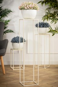 STOJAN NA KVETINÁČ SIMPLE 100X24X24 CM KRÉMOVÁ