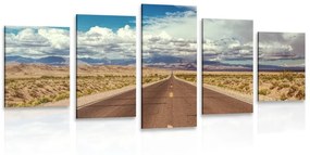 5-dielny obraz cesta v púšti - 200x100