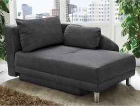 Pohovka s bočnou opierkou Roy, šedá tkanina, rozkládacia%