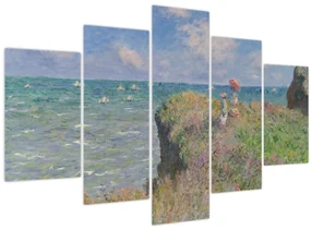 Obraz - Claude Monet, Cliff Walk at Pourville, reprodukcia (150x105 cm)