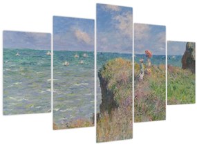 Obraz - Claude Monet, Cliff Walk at Pourville, reprodukcia (150x105 cm)