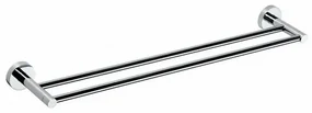 SAPHO XR423 X-Round E dvojitý držiak na uteráky 65 cm, strieborná