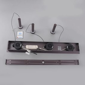 Závesná lampa čierna s viacfarebným sklom vrátane LED 3-svetiel Easylift - Irides