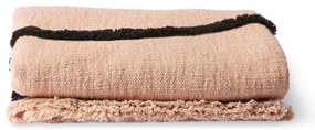 Púdrový pléd / prehoz so strapcami Tufted lines - 130 * 170 cm