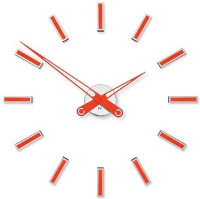Dizajnové nalepovacie hodiny Future Time Modular red 60cm