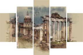 Obraz - Forum Romanum, Rím, Taliansko (150x105 cm)