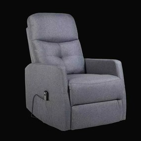 LuxuryForm DESIGN Elektricky polohovateľné televízne kreslo SEMIR - šedé