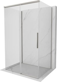 Mexen Rox-3S, 3-stenný sprchový kút 120 x 85 cm, 8mm číre sklo, oceľový profil, 8C2-120-085-97-00-3S