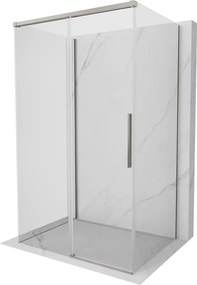 Mexen Rox-3S, 3-stenný sprchový kút 120 x 85 cm, 8mm číre sklo, oceľový profil, 8C2-120-085-97-00-3S