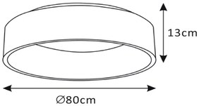 Lucide 46100/80/31 -LED Stmievateľné stropné svietidlo TALOWE LED/80W/230V Ø 80 cm