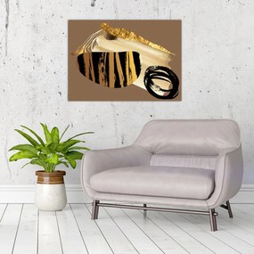 Obraz - Abstrakcia golden brown N⁰2 (70x50 cm)