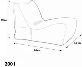 EF2047 Ecopuf Sedací vak Ecopuf - FLAVIO polyester NC11 - Škoricová