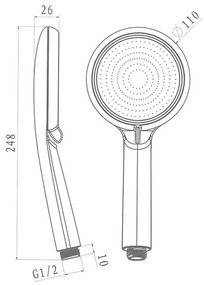 Mereo, Nástenná sprchová batéria Eve so sprchovou tyčou, hadicou, ručnou a tanierovou slim sprchou, MER-CBE60104SCE