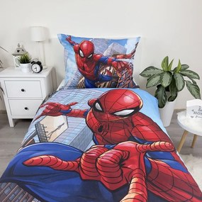 DETSKÉ BAVLNENÉ OBLIEČKY SPIDERMAN 140X200 CM, 1KS 70X90 CM VZOROVANÉ