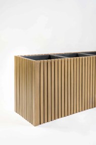 Drevený kvetináč MAXI, s priečkami, akácie, šírka 84 cm, hnedá