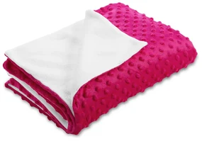 Biante Detská obojstranná deka Minky bodky/Polar MKP-018 Purpurová 100x150 cm