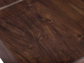 furniture-nabytek.cz - Masívny konferenčný stolík Amberley z akácie, lakovaný, hnedý – 80×80 cm