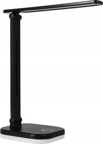 LED RGBW stmievateľná stolová lampa s bezdrôtovým nabíjaním LED/7W/5V USB čierna