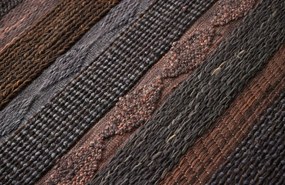 Diamond Carpets koberce Ručne viazaný kusový koberec Black Melange DE 2006 Multi Colour - 140x200 cm