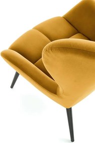 Relaxačné kreslo Tawanna (horčicová). Vlastná spoľahlivá doprava až k Vám domov. 1039532
