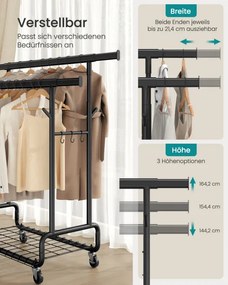 Vešiakový stojan na kolieskach HSR015B01