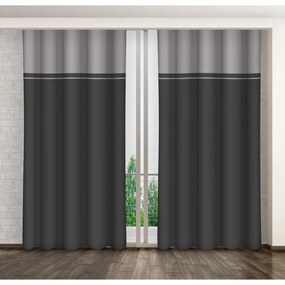 Dvojfarebný hotový záves sivej farby Dĺžka: 270 cm