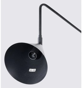 Čierne nástenné svietidlo do zásuvky Zylo – Sollux