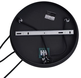 Art Deco závesná lampa čierna s modrým a zeleným sklom 3-svetlá - Douglass