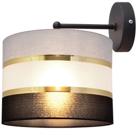 Nástenná lampa HELEN 1xE27/15W/230V čierna/šedá/zlatá