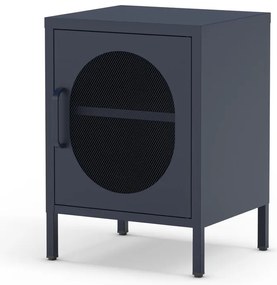 Tmavomodrý kovový nočný stolík Diora – Marckeric