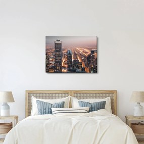 Obraz svietiacej metropoly (70x50 cm)