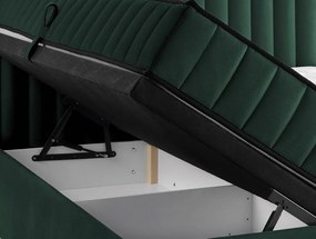 Posteľ Joy 160x200 cm, tmavo zelená látka