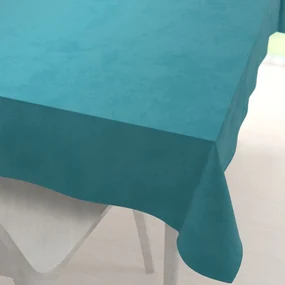 Biante Zamatový obdĺžnikový obrus Velvet Premium SVP-035 Tyrkysovo modrý 50x100 cm