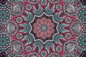 Tapeta indická Mandala s kvetinovým vzorom - 225x150