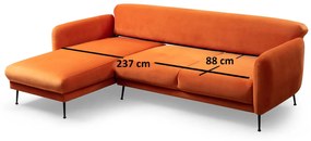Rohová sedacia súprava Samantha (L) (Oranžová). Vlastná spoľahlivá doprava až k Vám domov. 1072174